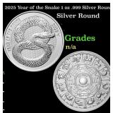 2025 Year of the Snake 1 oz .999 Silver Round