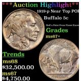 *Highlight* 1919-p Buffalo Nickel Near Top POP! 5c
