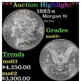 *Highlight* 1883-s Morgan Dollar $1 ms62+ USCG (fc