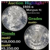 *Highlight* 1891-s Morgan Dollar $1 ms66+ SEGS (fc