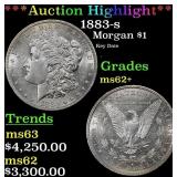 *Highlight* 1883-s Morgan Dollar $1 ms62+ USCG (fc