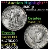 *Highlight* 1930-p Standing Liberty Quarter 25c ms