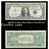1957B $1 Blue Seal Silver Certificate Grades Choic