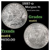 1887-o Morgan Dollar $1 Grades ms64