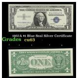 1957A $1 Blue Seal Silver Certificate Grades Selec