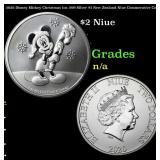 2020 Disney Mickey Christmas 1oz .999 Silver $2 Ne