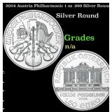 2024 Austria Philharmonic 1 oz .999 Silver Round