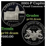 2001-P Capitol Proof Modern Commem Dollar $1 pr70