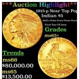 *Highlight* 1915-p Gold Indian Half Eagle Near Top