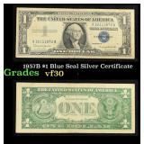 1957B $1 Blue Seal Silver Certificate Grades vf++