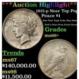 *Highlight* 1921-p Peace Dollar Near Top Pop! $1 m