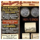 87- 10 Circ Morgan/Peace Silver Dollar Roll SEARS
