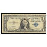 1957A $1 Blue Seal Silver Certificate Grades vf++