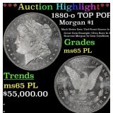 *Highlight* 1880-o Morgan Dollar TOP POP! $1 ms65