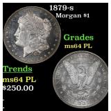 1879-s Morgan Dollar $1 Grades ms64 PL