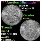 *Highlight* 1897-o Morgan Dollar $1 ms64 USCG (fc)