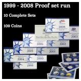 *Highlight* 1999-2008 Proof Set Run 109 Coins 10 C