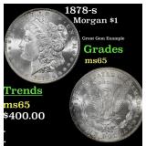 1878-s Morgan Dollar $1 Grades ms65