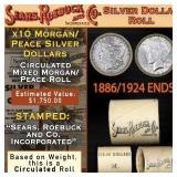 95- Circ SEARS Morgan/Peace Dollar $1 Roll Silver
