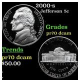 2000-s Proof Jefferson Nickel 5c pr70 dcam SEGS
