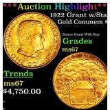 *Highlight* 1922 Grant w/Star Gold Commem Dollar 1