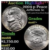 *Highlight* 2004-p Peace Medal Jefferson Nickel Ne