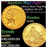 *Highlight* 1912-p Gold Indian Quarter Eagle Near