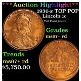 *Highlight* 1936-s Lincoln Cent TOP POP! 1c ms67+