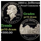 1993-s Jefferson Proof Modern Commem Dollar $1 pr7