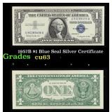 1957B $1 Blue Seal Silver Certificate Grades Selec