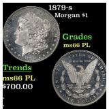 1879-s Morgan Dollar $1 Grades ms66 PL