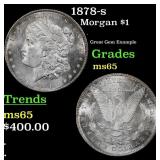 1878-s Morgan Dollar $1 Grades ms65