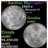 *Highlight* 1883-s Morgan Dollar $1 ms62+ USCG (fc