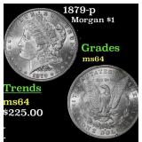 1879-p Morgan Dollar $1 Grades ms64