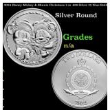 2024 Disney Mickey & Minnie Christmas 1 oz .999 Si