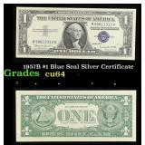 1957B $1 Blue Seal Silver Certificate Grades Choic