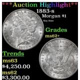 *Highlight* 1883-s Morgan Dollar $1 ms62+ USCG (fc