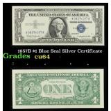 1957B $1 Blue Seal Silver Certificate Grades Choic