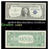 1957B $1 Blue Seal Silver Certificate Grades Selec