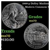 1999-p Dolley Madison Modern Commem Dollar $1 ms70
