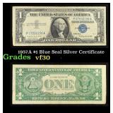 1957A $1 Blue Seal Silver Certificate Grades vf++