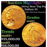 *Highlight* 1914-p Gold Indian Half Eagle Near Top