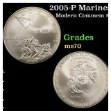 2005-P Marines Modern Commem Dollar $1 ms70 SEGS