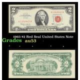 1963 $2 Red Seal United States Note Grades Select