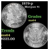 1879-p Morgan Dollar $1 Grades ms64
