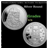 Founders of Liberty 1 oz Silver - Ben Franklin - F