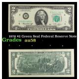 1976 $2 Green Seal Federal Reserve Note Grades Cho
