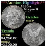 *Highlight* 1883-s Morgan Dollar $1 ms62+ USCG (fc