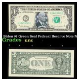 Biden Novelty 2017A $1 Federal Reserve Note $1 Gre