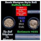 Buffalo Nickel Shotgun Roll in Old Bank Style 
